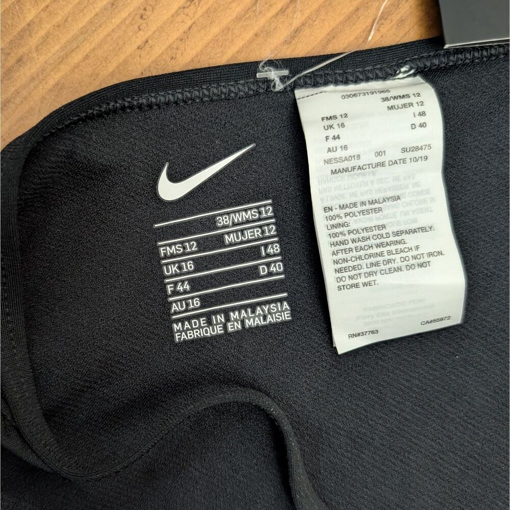 Nike woman’s Hydrastrong solid cut out tank one piece swimsuit bathing suit 12 - Picture 5 of 8